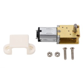 Turbo Worm Geared Motor Micro Brushed DC12V Mini Reduction 1 Shaft with Fixed Seat 60RPM 1: 236