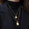 Trendsmax Initial Necklace Women Gold Plated Round Letter O Pendant