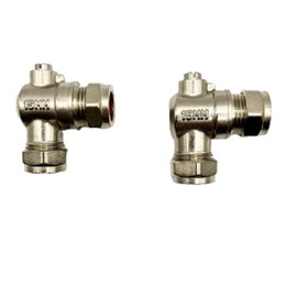 hep® 15mm Angle Isolating Valve for Tap Connector Flexi Pipes Elbow Ball o Fix Isolation Valves for Toilet, Basin Pack of 2
