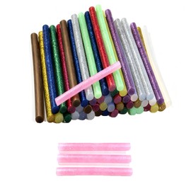 52 Pack Mini Glitter Color Hot Glue Sticks 13 Colored, 3.94" Long x 0.28" Diameter Hot Glue Sticks, Multipurpose for Cards, Sealing, Decoration,Art,DIY