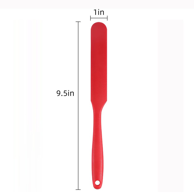 Jar Spatula,Sourdough Spatula with Long Handle,Silicone Skinny Spatula Scraper for