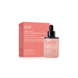 belif belif Super Drops Retinol & Peptide Barrier Serum | Firming Anti-Aging Serum for Boosting Skin Elasticity, Reducing Pore Appearance & Hydrating with Hyaluronic Acid