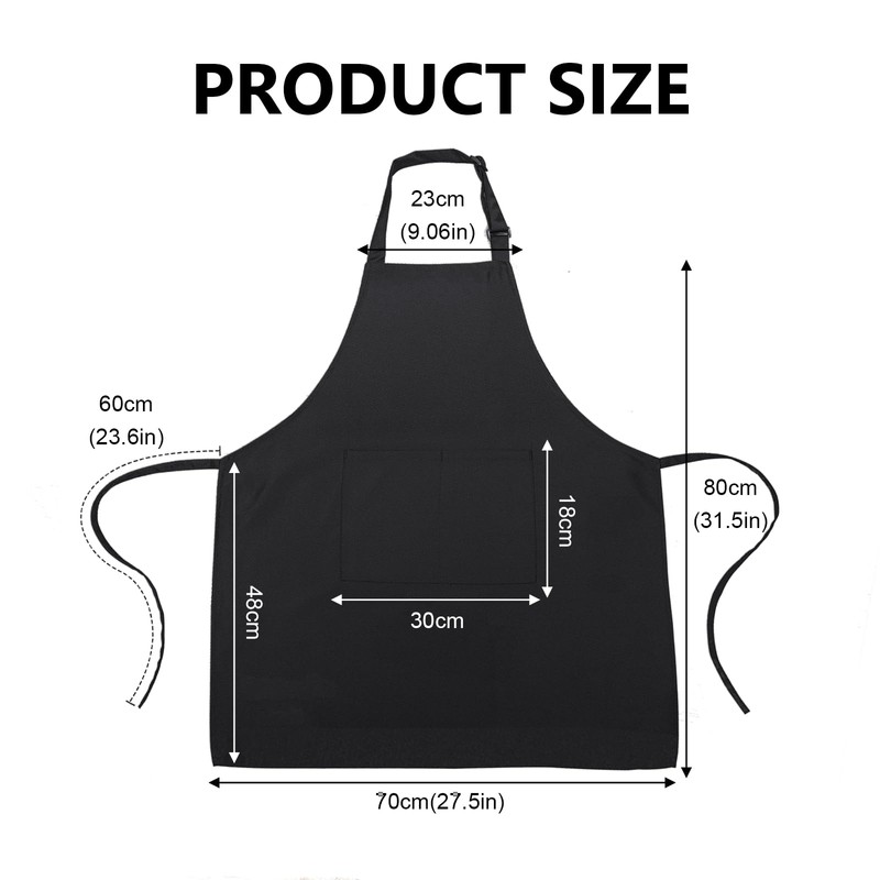 Carreneu Cooking apron, kitchen apron, aprons with 2 pockets, waterproof