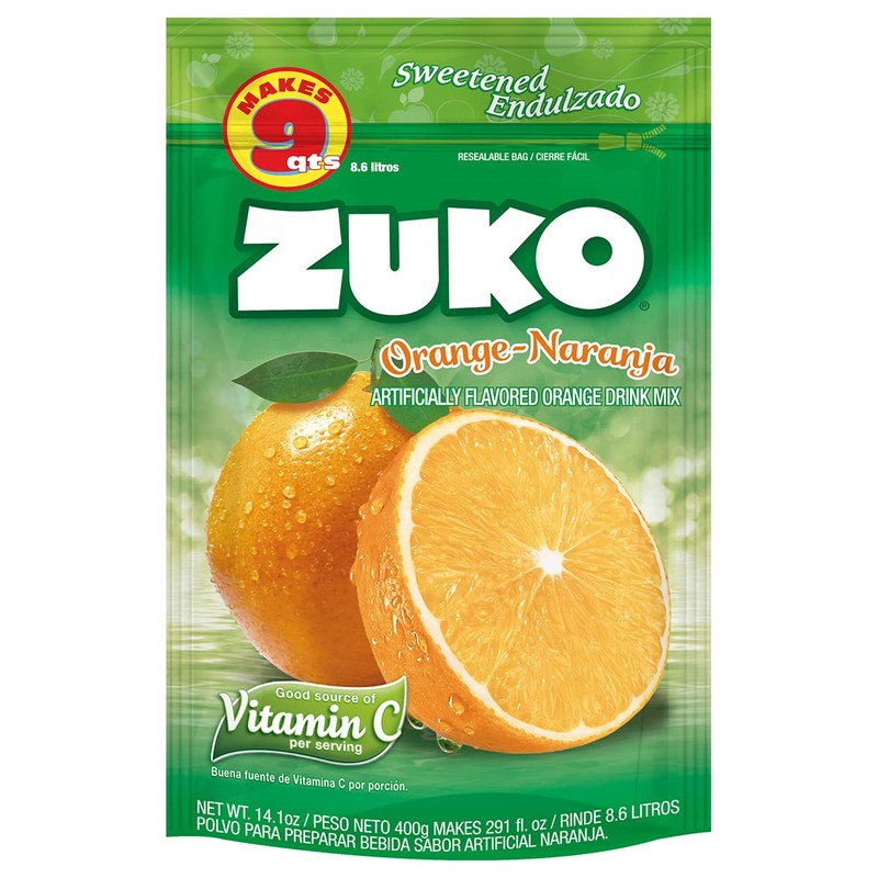 Zuko Orange Instant Powder Drink | Family Pack | No