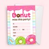 32 Donut Party Invites - Kids Childrens Birthday Party Invitations