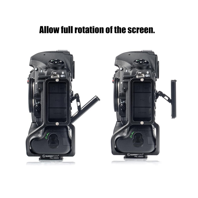 SUNWAYFOTO PNL-D850G L-Bracket for Nikon D850 + Grip
