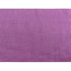 60” Wide 65% Polyester/35% Cotton 1/16” Gingham Check Fuchsia & White