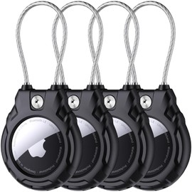 GOCII AirTag Holder with Wire Cable - Ultra-Durable 4 Pack