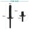 ACROPIX Plastic Jeep Rivet Clip Fasteners for Wrangler JK Black