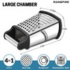 Rainspire Professional Box Grater, Cheese Grater Box for Kitchen Stainless