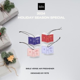 Fete Bible Verse Air Freshener, Daily Verse Support, Christian Gift, Holiday Gift - Color: 1*Purple, Resurrection