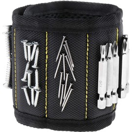 Magnetic Wristband Magnetic Metal 10 Magnets Built-in Magnetic Wristband with Magnetic Wristband Armband to Prevent Lost Small Parts