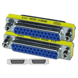 QVS CC336-FS DB25 Female to Female Slim Gender Changer