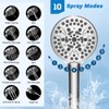 Hibbent Upgraded All Metal 10"Rainfall Showerhead Combo, High Pressure Shower