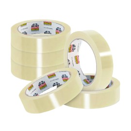 Double Dragon Cellotape Clear Packaging Tape– 24mm wide, 40m long (6 Rolls) | Strong Sellotape Parcel Packaging Tape | Secure Sticky Sealing Tape for Parcel Boxes, Moving Boxes, Large Postal Bags etc