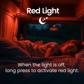 camperxlite 3" LED 12V Push Lights Built-in Switch Interior Bi-Color 12 Volt Red LED Puck Light Full Aluminum RV Dimmable Flush Mount Light for Camper, Boat, Trailer 4Pcs (Silver, Cool White)