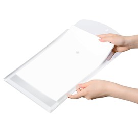 Plus File Envelope with Pocket, Gusset, A4, Vertical, Clear, 10 Pots FH-120CH 88-274 x 10