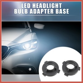 ACROPIX H7 LED Headlight Bulb Holder Adapter Socket Base Holders Clip for Kia K3 K4 K5 Sorento Sportage R Coupe for Hyundai Tucson Grand Santa Fe (Pack of 2) Car Parts