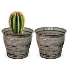 Robert Allen by Headwind - Ironstone Vanhorne Glazed Metal Planter Lightweight, Durable, Sustainable