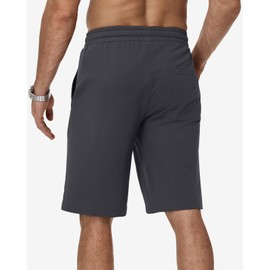 HMIYA Men's Shorts, Summer Sweat Shorts, Essential Terry Cotton, gray, L