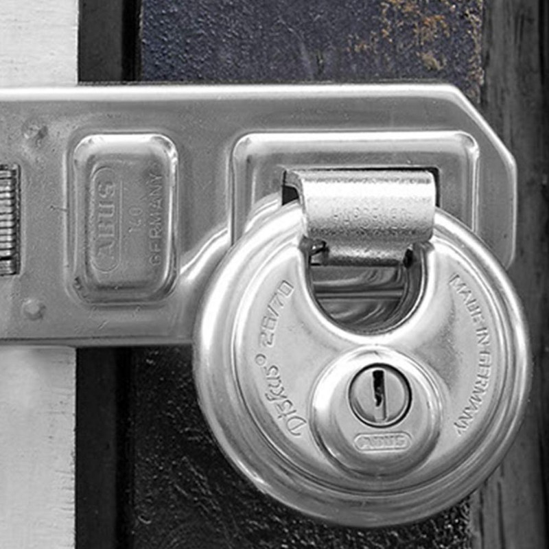 ABUS 26/90 Diskus Solid Body Storage Padlock with 2 Keys