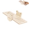 Zwenjuan Hamster Toy Wooden Hamster Hideout House DIY Bridge Rocker,