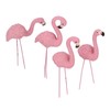 4 Pcs Pink Flamingo Garden Statue Fine Details Stylish Vivid