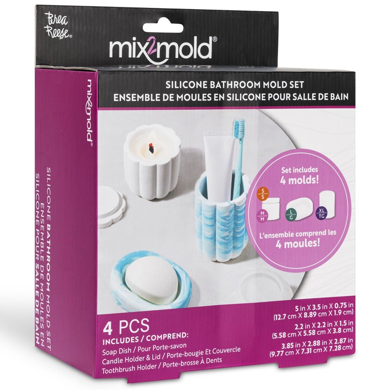 Brea Reese: Mix2Mold: Molds Value Set - Bathroom 4pc -