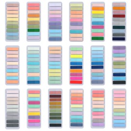 Fxvhojq 3600Pcs Sticky Tabs 180 Color Book Tabs Transparent Sticky Note Tabs Colorful Page Markers Annotation Tabs Writable & Repositionable Tabs Repositionable Flags Strip