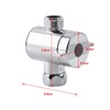 G1/2'' 3-Way T-Adapter Diverter Valve, Adjustable Shower Head Arm Mounted,