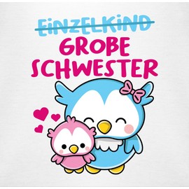 Shirtracer - Baby Bodysuit Boy Girl - Single Child Big Sister with Owls, 2 White, 6-12 months