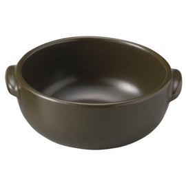 Santoku 15344 Banko Ware Au Gratin Bar, Round, S, Green