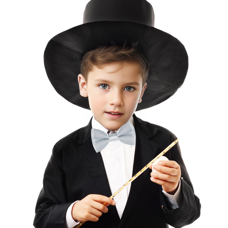 Bskifnn Kids Bow Tie Classic Solid Color Satin Bow Tie