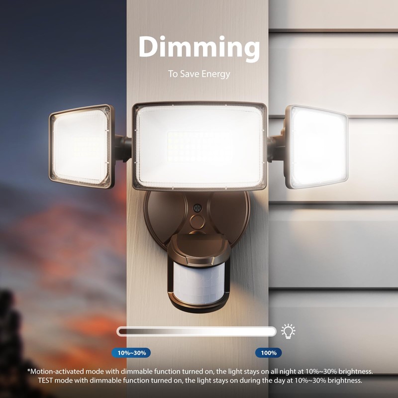 Onforu 100W LED Motion Sensor Outdoor Lights, Dusk to Dawn