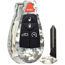 1x Camouflage New Keyless Entry 5 Buttons Remote Start Car Key Fob Fobik Shell / CASE IYZC01C for Compatible with 300 Challenger Charger Durango Grand Cherokee (No Electronics or Chip Inside)