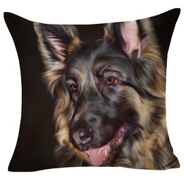 The Beach Stop Decorative Alsatian Dog Scatter Cushion Cover | Home Decor Inspo | Gift Idea for Dog Lovers | 45x45cm 18x18” | German Shepherd