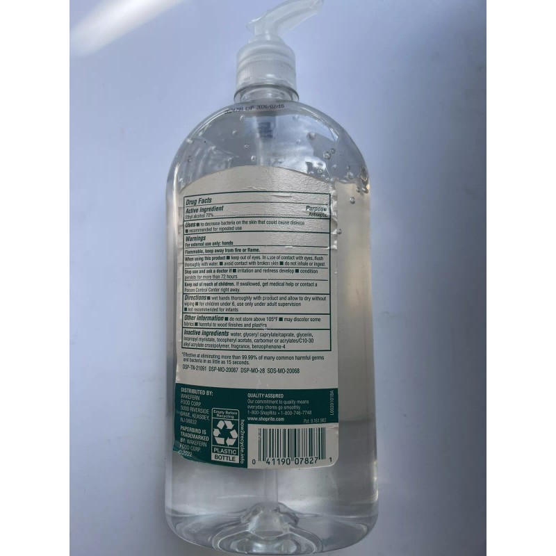 PaperBird Hand Sanitizer Advanced Formula Moisturizers Refill 32oz EXP 2026