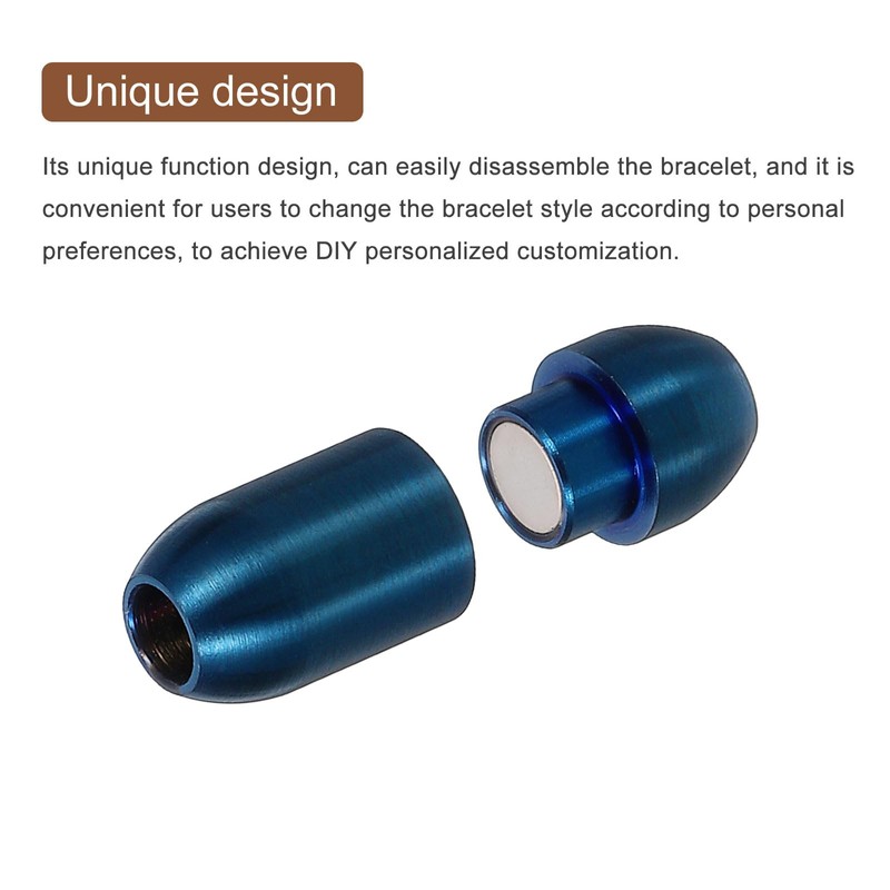 Sourcing Map Leather Cord End Clasp, 2Pcs 3mm Hole Stainless