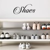 Vinyl Wall Art Decal - Shoes Cursive Lettering Sign -