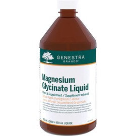 Genestra Magnesium Bis-Glycinate Liquid, 450ml, Natural Apple Pomegranate