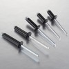 Wensilon (350Pcs) 1/8"x1/4" Black Aluminum blind pro Rivets,Aluminum Grip and