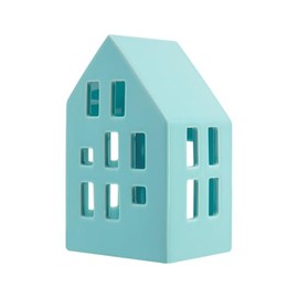 REMEMBER Nyhavn Blue Tealight House Dolomite 13 x 7 cm