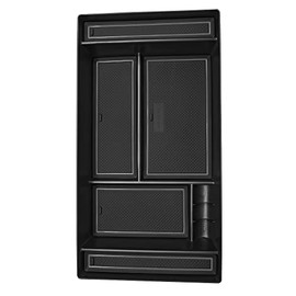 CupHolderHero fits Chevy Silverado and fits GMC Sierra Accessories 2019-2022 Premium Custom Interior Anti Dust Center Console Organizer Tray with Liner Mats, 6-pc Set (Gray Trim)