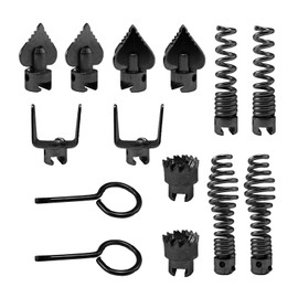 Juego de cabezal de corte combinado para limpiador de drenaje, máquina de dragado de tuberías de 16 mm, cabezal de corte para dragado, herramienta de limpieza de línea de drenaje de acero al manganeso, herramientas de cabezal de corte para barrenas de dr