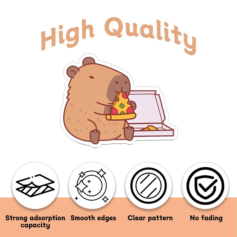 VinBee 8Pcs Capybara Cute Fridge Magnets for Whiteboard, Animal Magnets