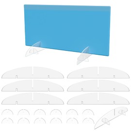 6 Pcs Acrylic Poster Board Stand Holder Set, Double-Sided Clear Tabletop Sign Display for Menus Flyers Photos, 1/4" Thick Sturdy Frame for Home Office Restaurant Store Retail (Clear)