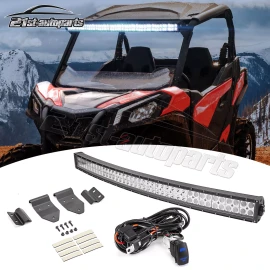 21st For 22-24 Can-am Commander 700 1000R Roof 42" Curved LED Light Bar Bracket Wire