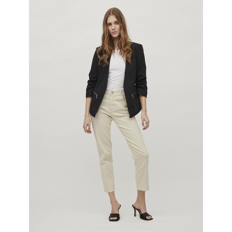 Vila Women’s 3/4-Sleeve Blazer, black