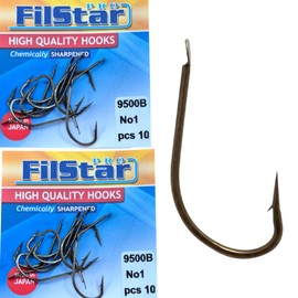 PRO FILSTAR 20 Pieces Fishing Hook Set N1 - Carp Fishing Hooks - Carp Fishing Accessories - Barbed Carp Hooks - Carp Fishing Reversed Hooks - Carp Rigs - Fishing Accessories - Method Feeder -