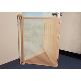 Bow Wow Barrier 28” Café by Smart Retract: Retractable Door Barrier for Dogs and Cats